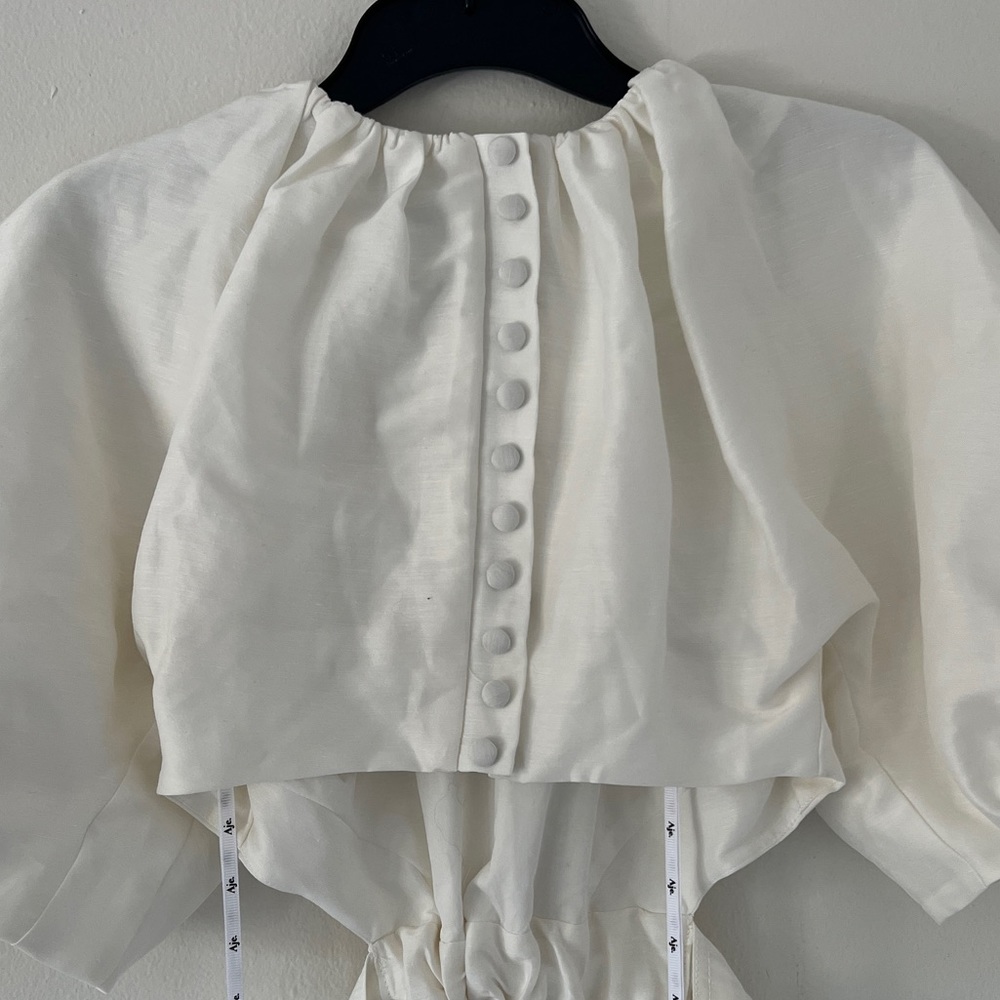 AJE Psychadelia Cutout Mini Dress Ivory • Size 6 AU • RRP $525 AUD - Picture 12 of 13